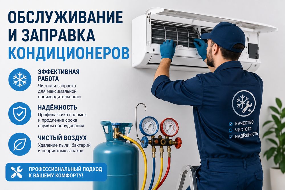 Ремонт,чистка и заправка кондиционеров