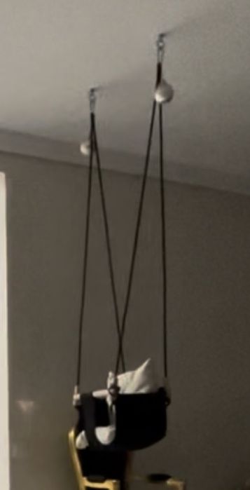 Leagan copii lemn + material