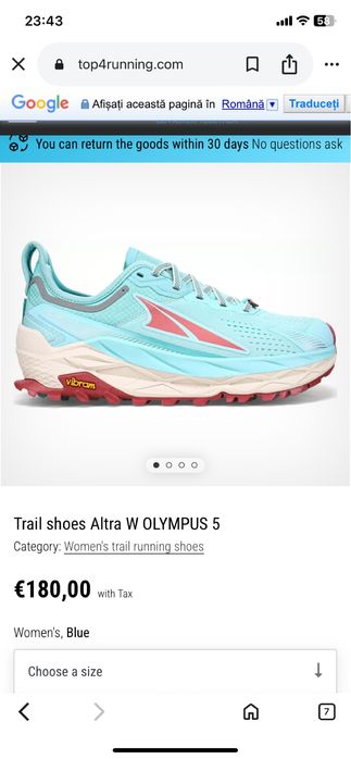 Pantofi sport Altra OLYMPUS 5 marimea 37.5