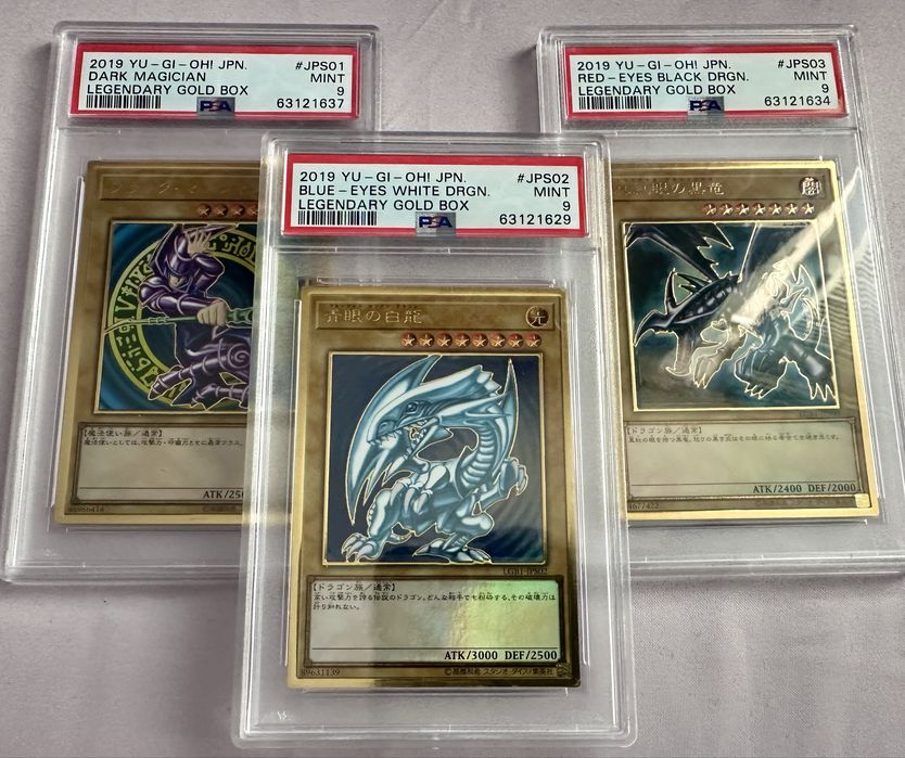 Yu-Gi-Oh! PSA Graded LGB1 Legendary Box Gold Blue Eyes Dark Magician Red Eyes Black Dragon