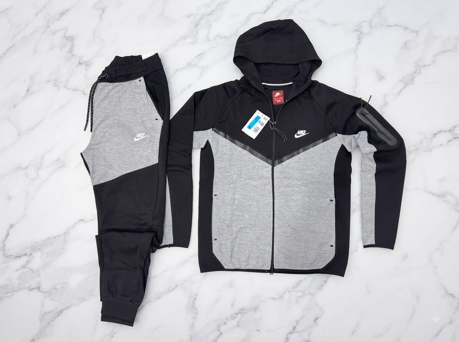 Trening Nike Tech Fleece Negru Gri - Bumbac