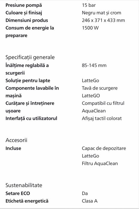 Aparat de cafea  philips