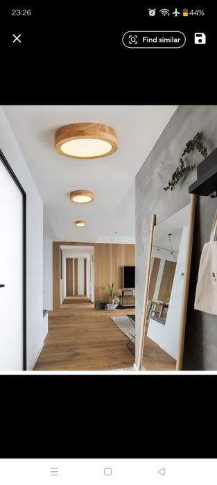 2 дървени плафона с лед осветление