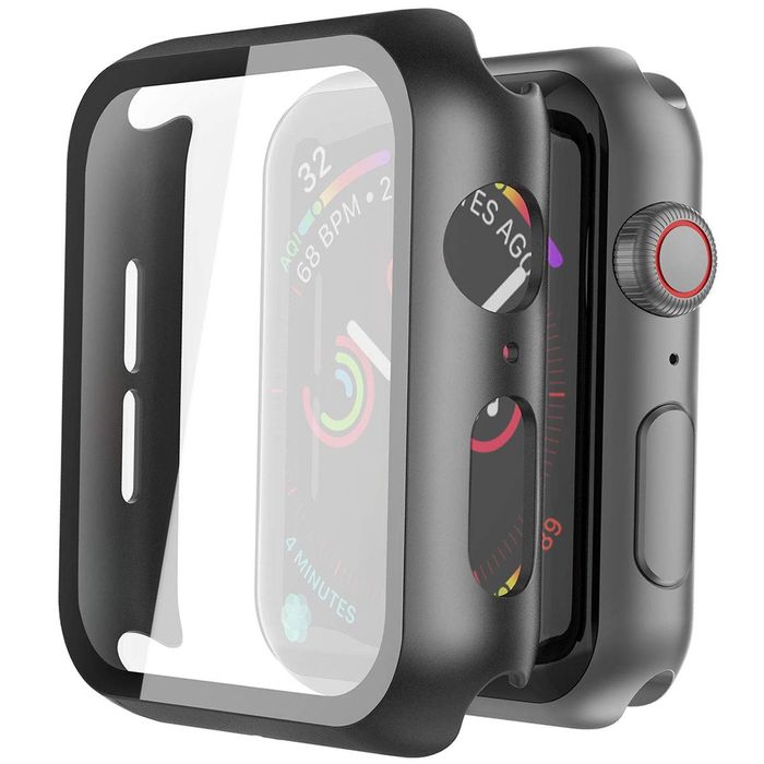 Кейс + Стъклен протектор за Apple Watch 10 9 / 8 / 7 45 41 / SE 44 40
