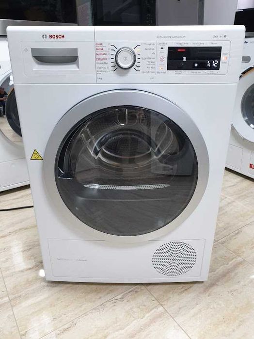 9Kg - Пара - Сушилня Bosch Serie 8 с Термопомпа 12м Гаранция Бош