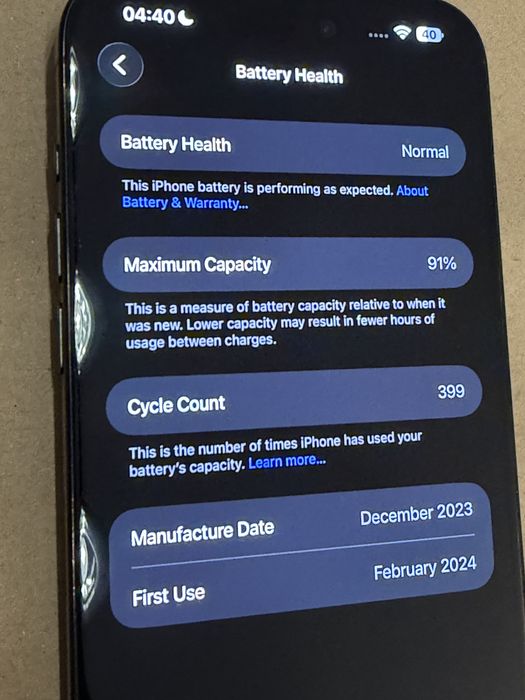 Iphone 15 Pro Max 91%