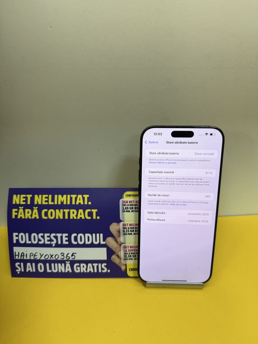 Iphone 16 pro max 256 gb 91% bateria