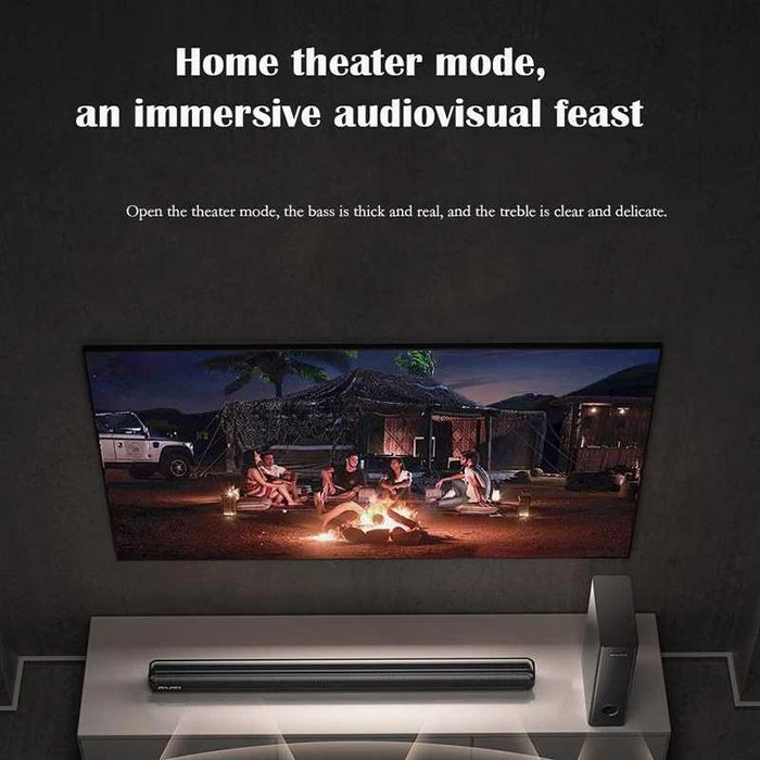 Awei Y520 100w Саундбар с сабвуфером – создаёт эффект кинотеатра. Дост