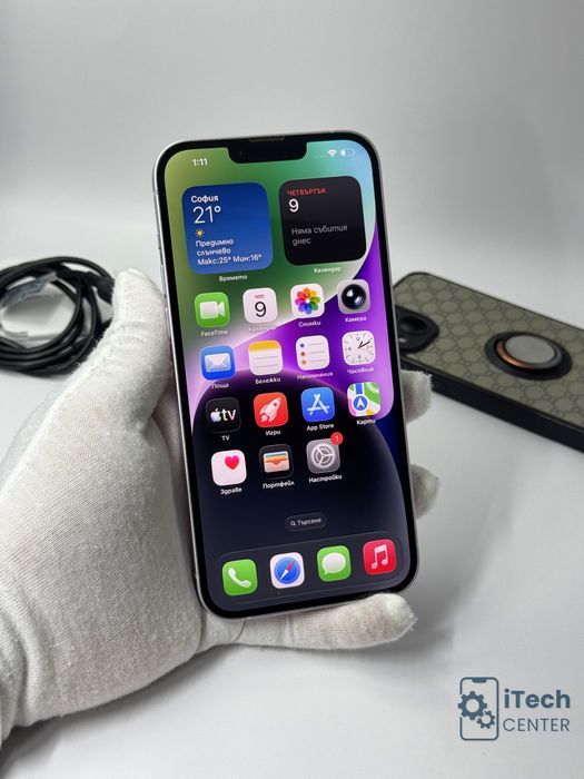 iPhone 14 Plus, 128GB, Purple, 100% батерия, КАТО НОВ, ГАРАНЦИЯ!