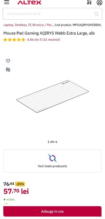 AQIRYS WEBB gaming mousepad extra large