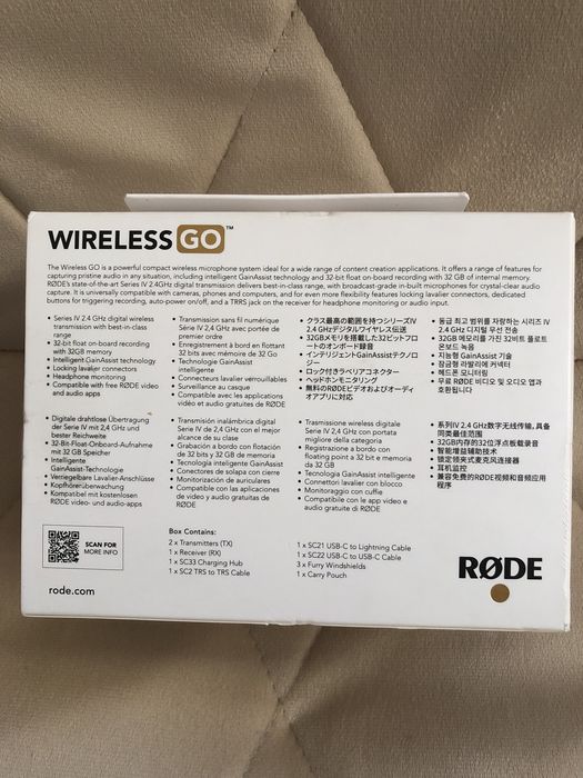 Rode Wireless Go ,gen 3