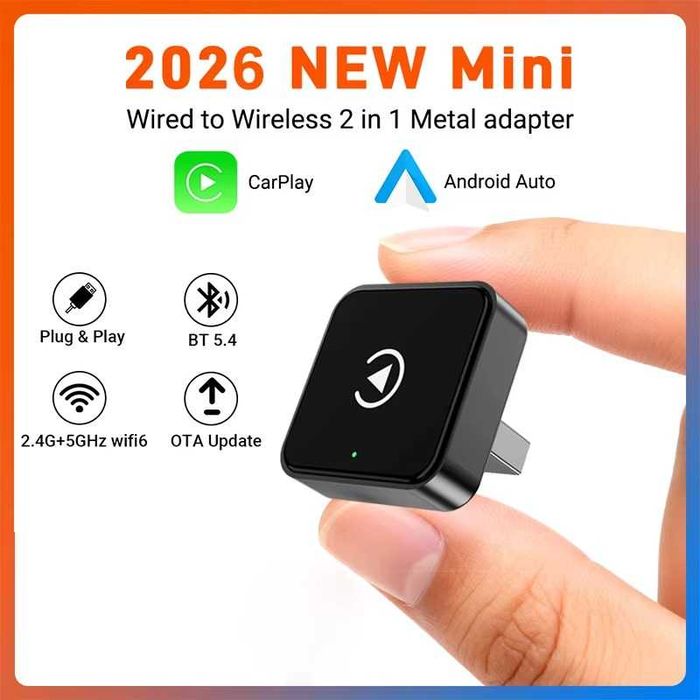 Android auto Carplay адаптер car play android безжичен wireless донгъл dongle Apple carplay Iphone
