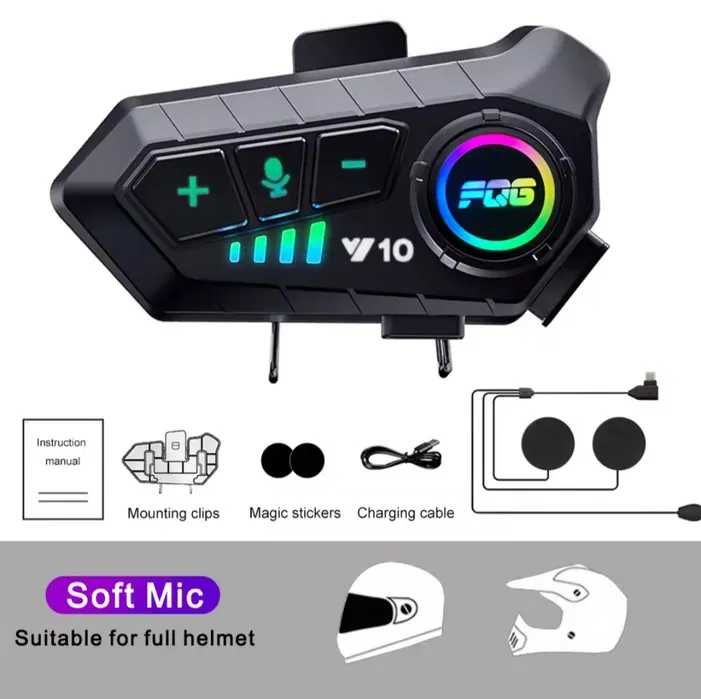 Intercom moto YP10 – Bluetooth 5.3, NOU