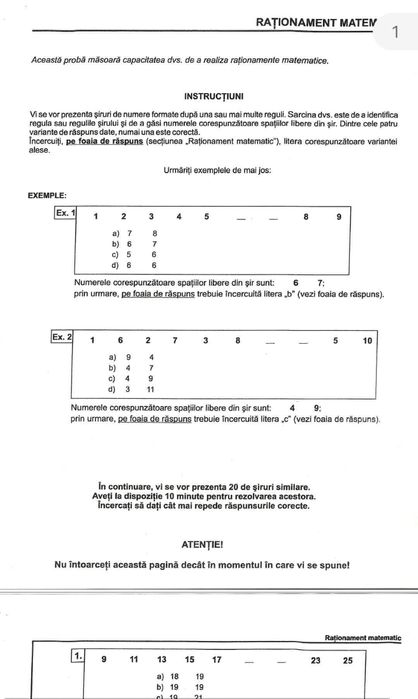 Teste psihologice admitere Poliție, Pompieri, jandarmi