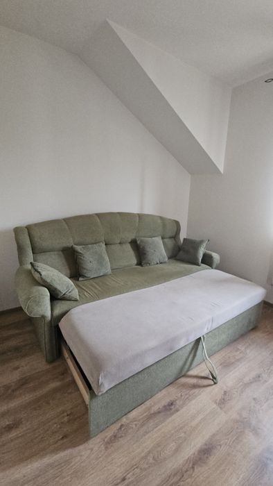 Canapea extensibila verde 220 × 90 cm