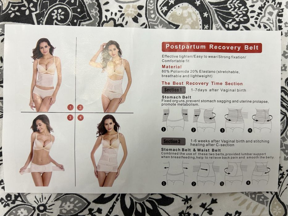 Centura abdominală XXL elastică postpartum 3in1 remodelare sustinere