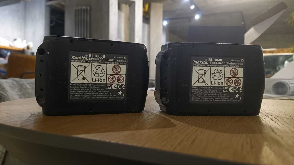 Makita. 2бр. оригинални батерии Макита. 6 ампера