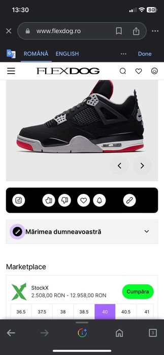 40 - Jordan 4 Retro OG Mid Bred