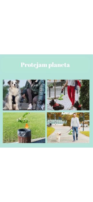 Set 16 role pungi igienice pentru Caini, pisici, 15 pungi/rola