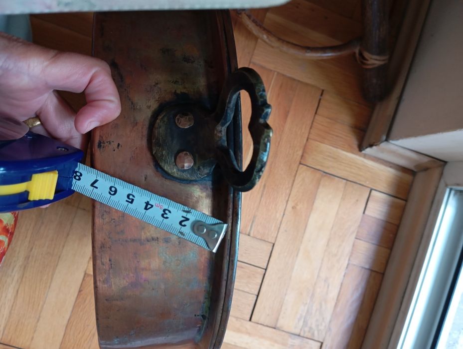 Медна тава с дръжки и похлупак