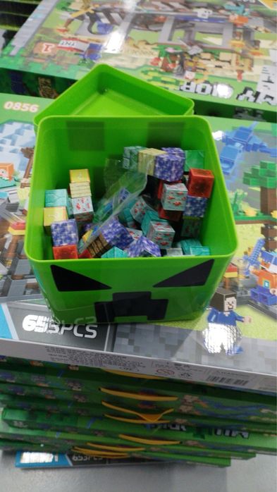 Магнитни блокчета Minecraft с кутия за съхранение/Magnetic blocks