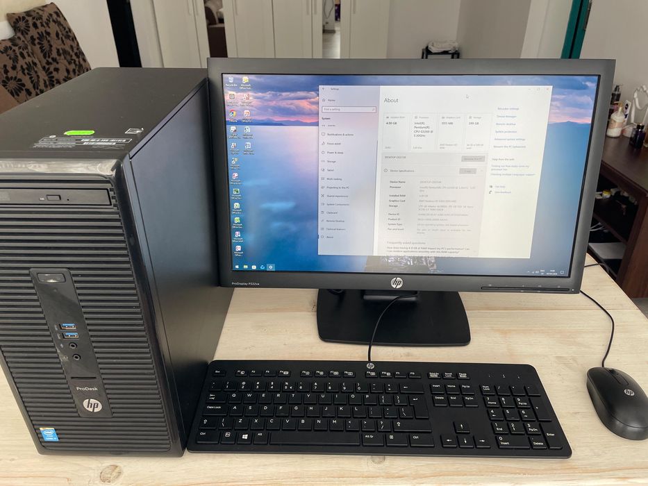 PC Hp intel core i5, complet cu monitor și office instalat
