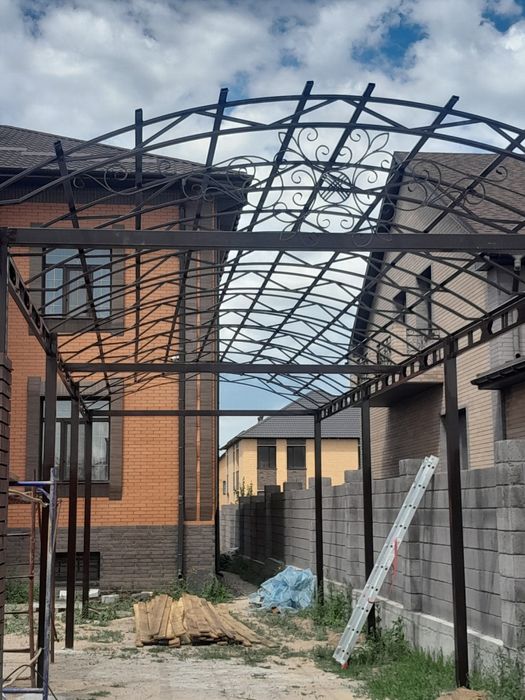 Навесы казырки откатные ворота