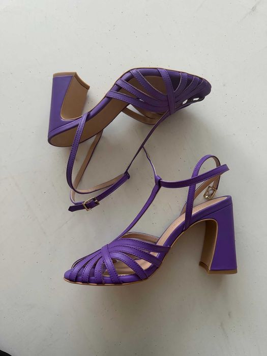 Дамски отворени токчета, лилави