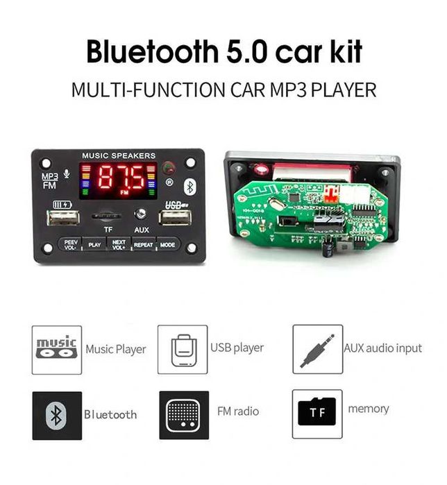 Modul radio fm mp3 Bluetooth 5.0 audio stereo cu amplificator 2 x 40W