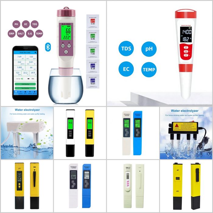 Smart Bluetooth Сув Анализатори BLE-C600 — PH/EC/TDS/SALT/ORP/S.G/TEMP