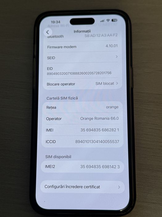 Iphone 14 Pro Max, Deep Purple, 256GB, 100% baterie