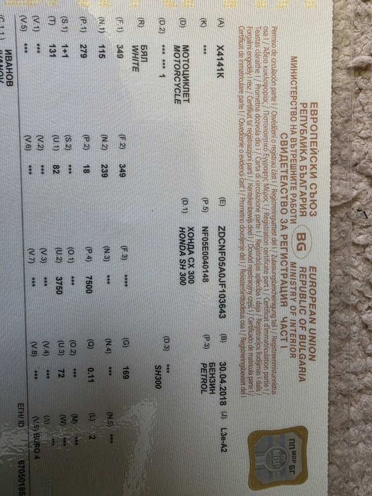 Honda SH 300i keyless