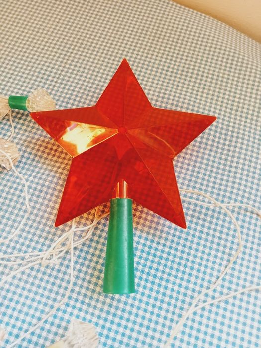 Instalație veche pom de Crăciun , de iarna, de colecție, Functionala