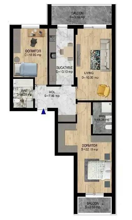 Apartament 3 Camere Dressing Decomandat Acces Metrou Nicolae Teclu