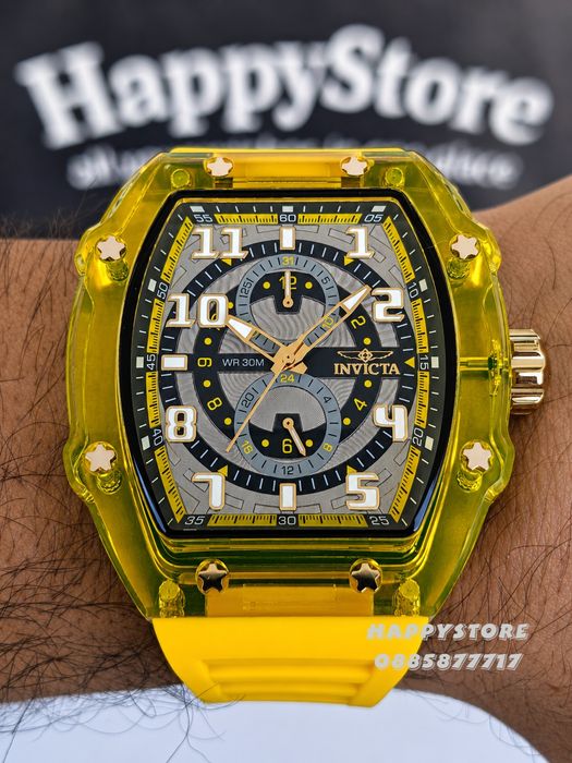 INVICTA Cyclone Yellow/Gold 49 mm, Инвикта нов мъжки часовник