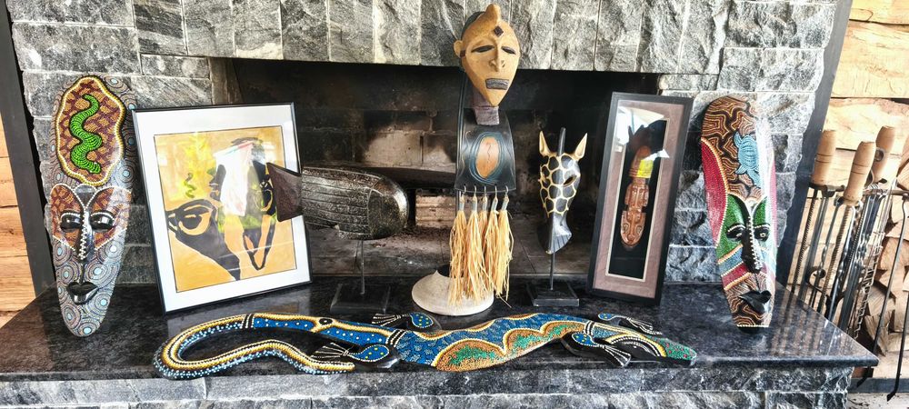 Декорация маска туземец жираф гущер