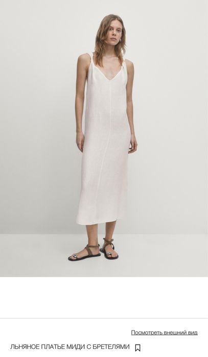 Платье льняное Massimo dutti