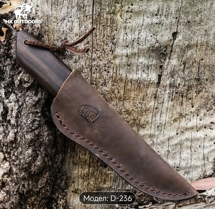 Ловен нож с кожен калъф