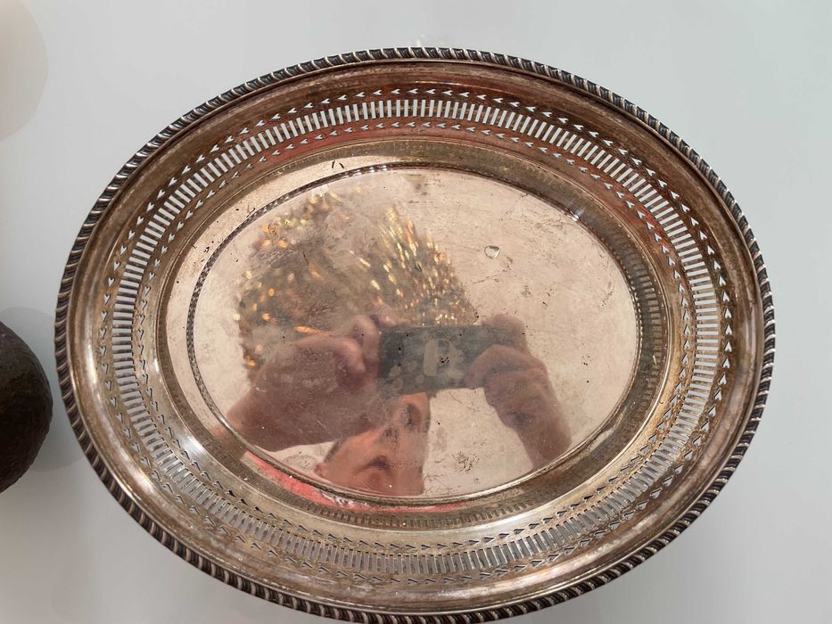 cos menaj pt fructe BROGGI Milano din argint anii 1850 lucrat manual