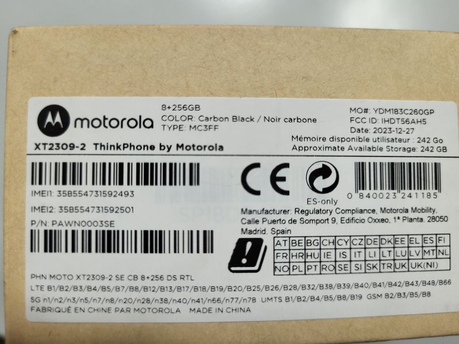 Think Phone by Motorola FullBox Cutie Impecabil Nou Carbon Rezistent