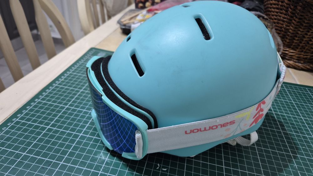 Casca ski pentru copii Salomon cu ochelari S 49-53