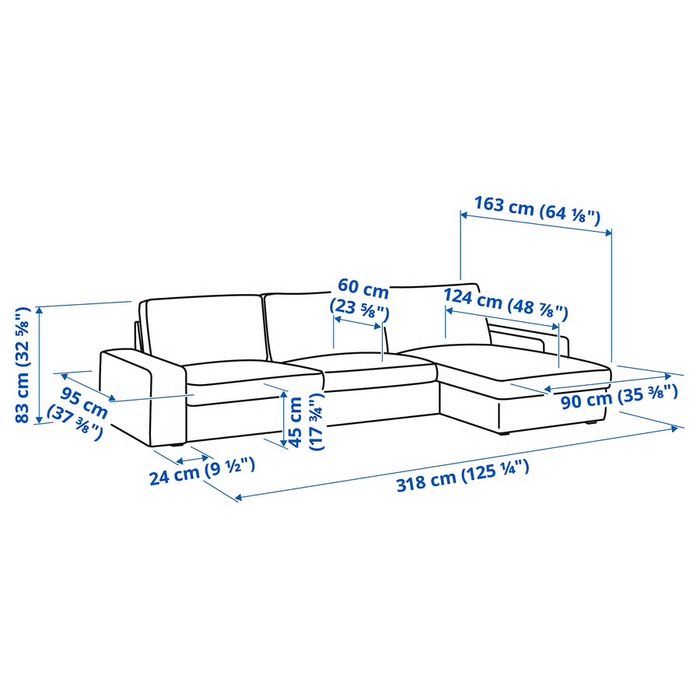 Vand canapea Kivik Ikea Bej