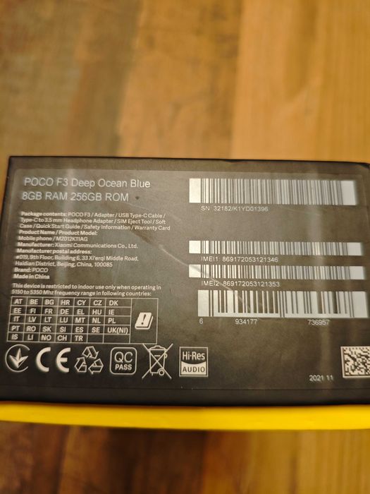 XIAOMI  POCO F3   8/256