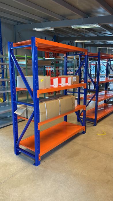 Стелажи за средно тежки товари Промо Цена Сив и Оранжев.