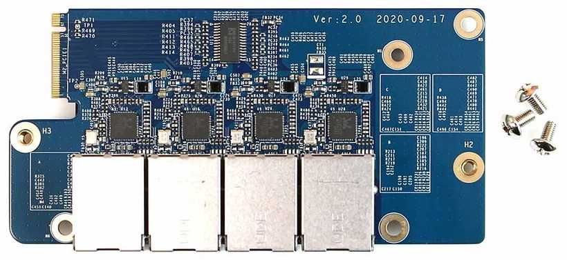 Placa retea 4 porturi 2.5 GbE M2 PciE Odroid H2/H3