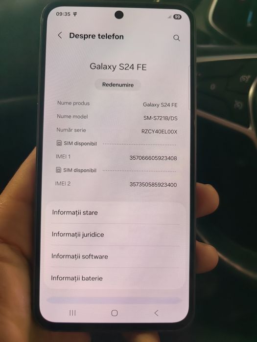 Samsung Galaxy S24 FE,8G RAM, 256GB, Aspect 10/10