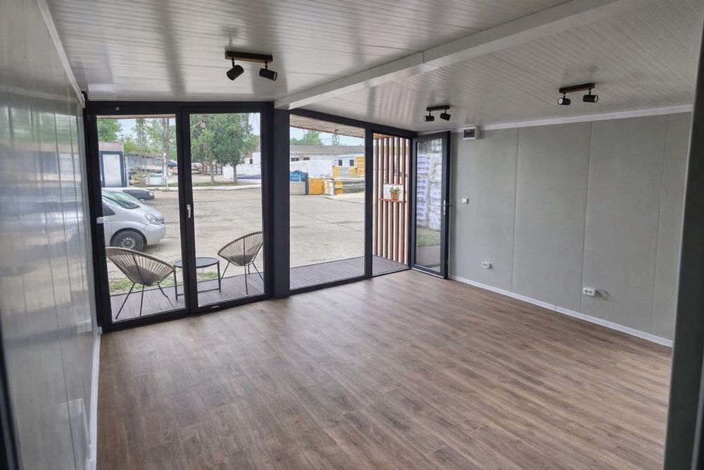 Container modular premium 4.8m x 6m ansamblu cu grup sanitar