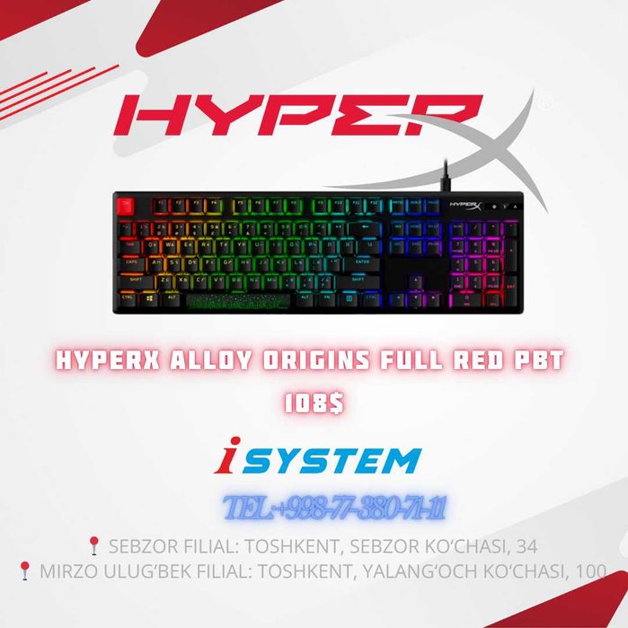 HyperX Alloy Origins Клавиатуры | HyperX Alloy Origins Klaviaturalari
