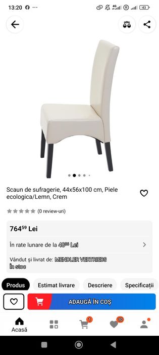 Set de doua scaune pentru sufragerie