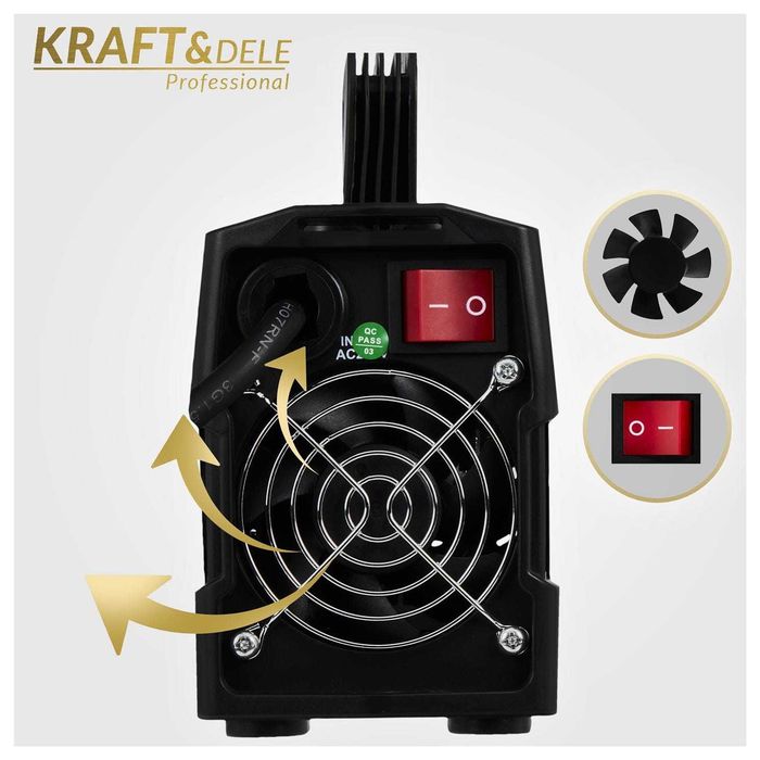 Инверторен електрожен KRAFT&DELE , 20–330 A, MMA, TIG LIFT, с дисплей